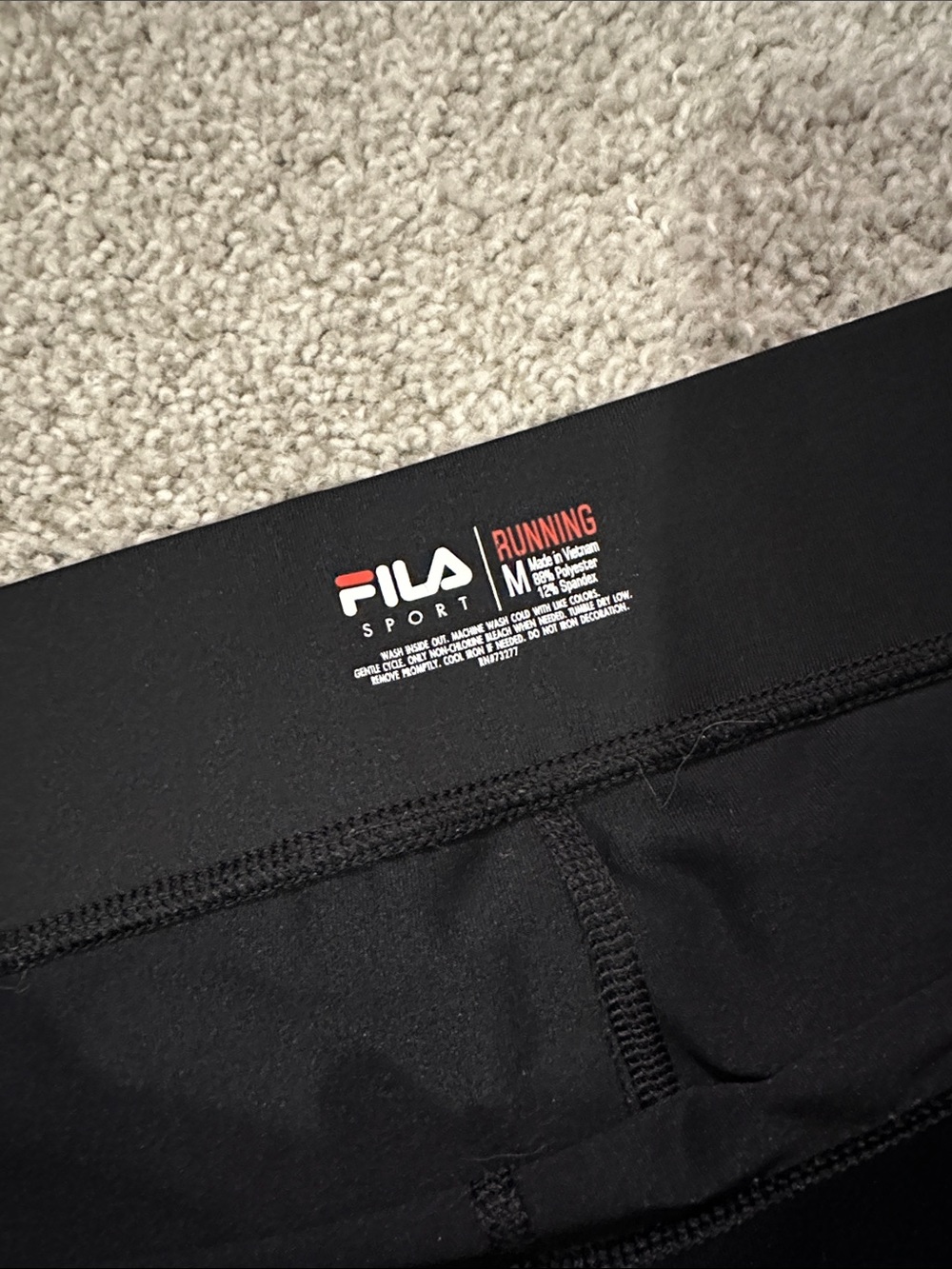 FILA performance running black shorts size medium - Picture 2 of 4
